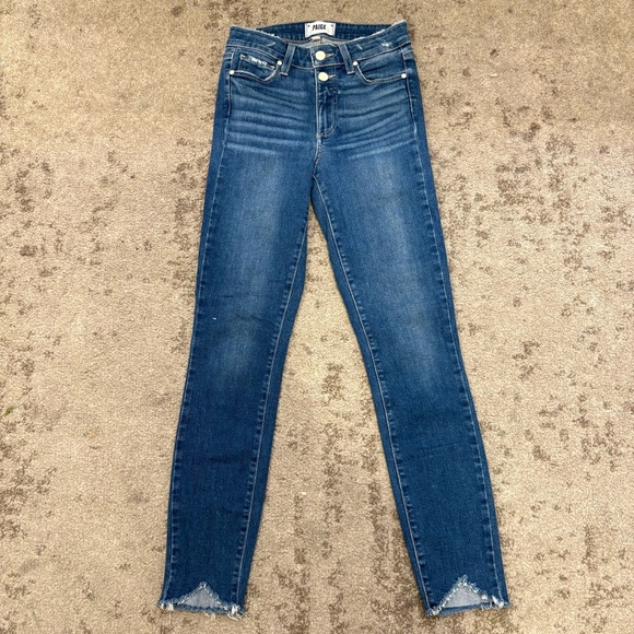 Paige Premium Denim Women's Blue Jeans Cropped Size 24 - Picture 1 of 7
